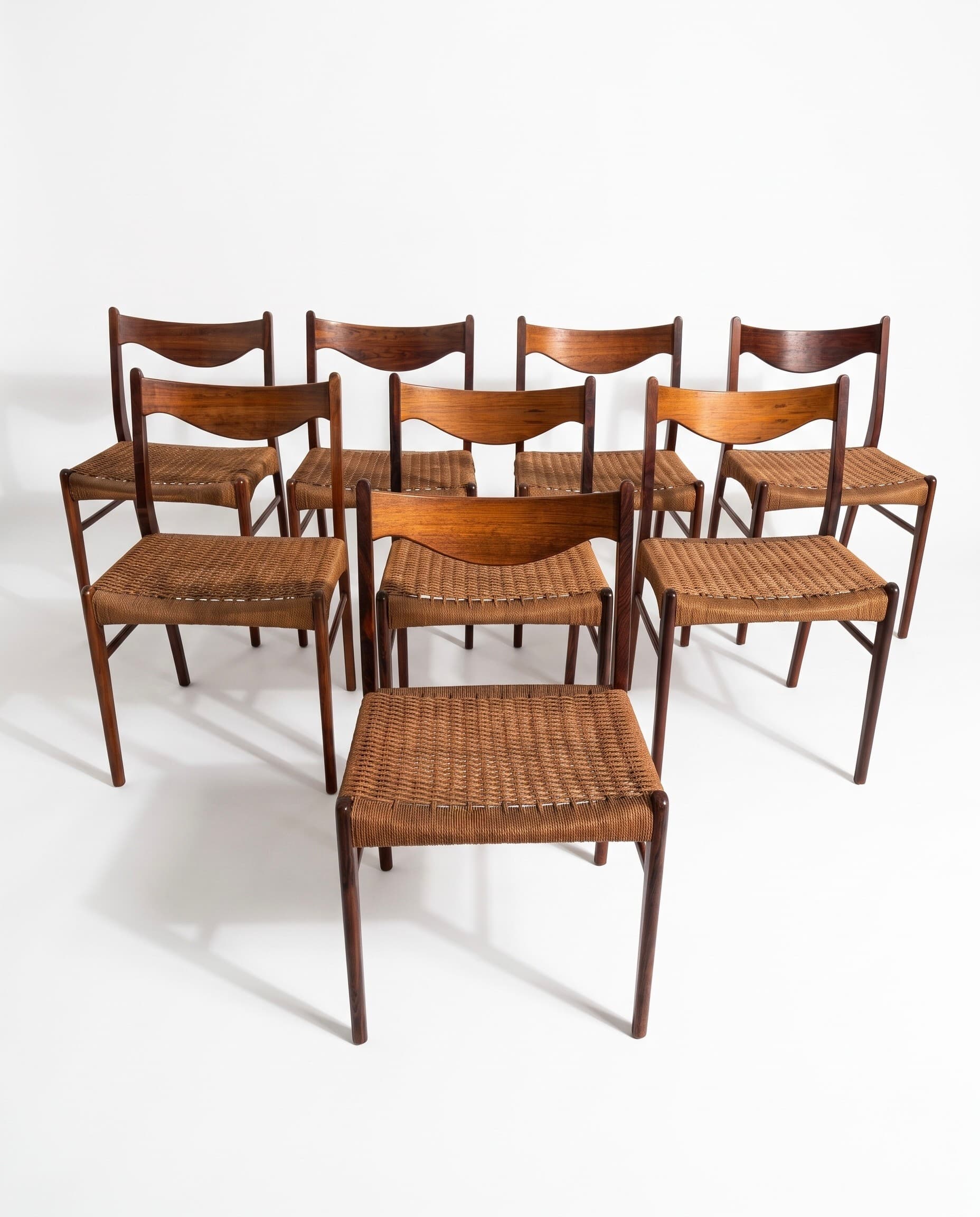 Lot de 8 chaises - A. Wahl Iversen - Glyngøre Stolefabrik - 1960 - 1960