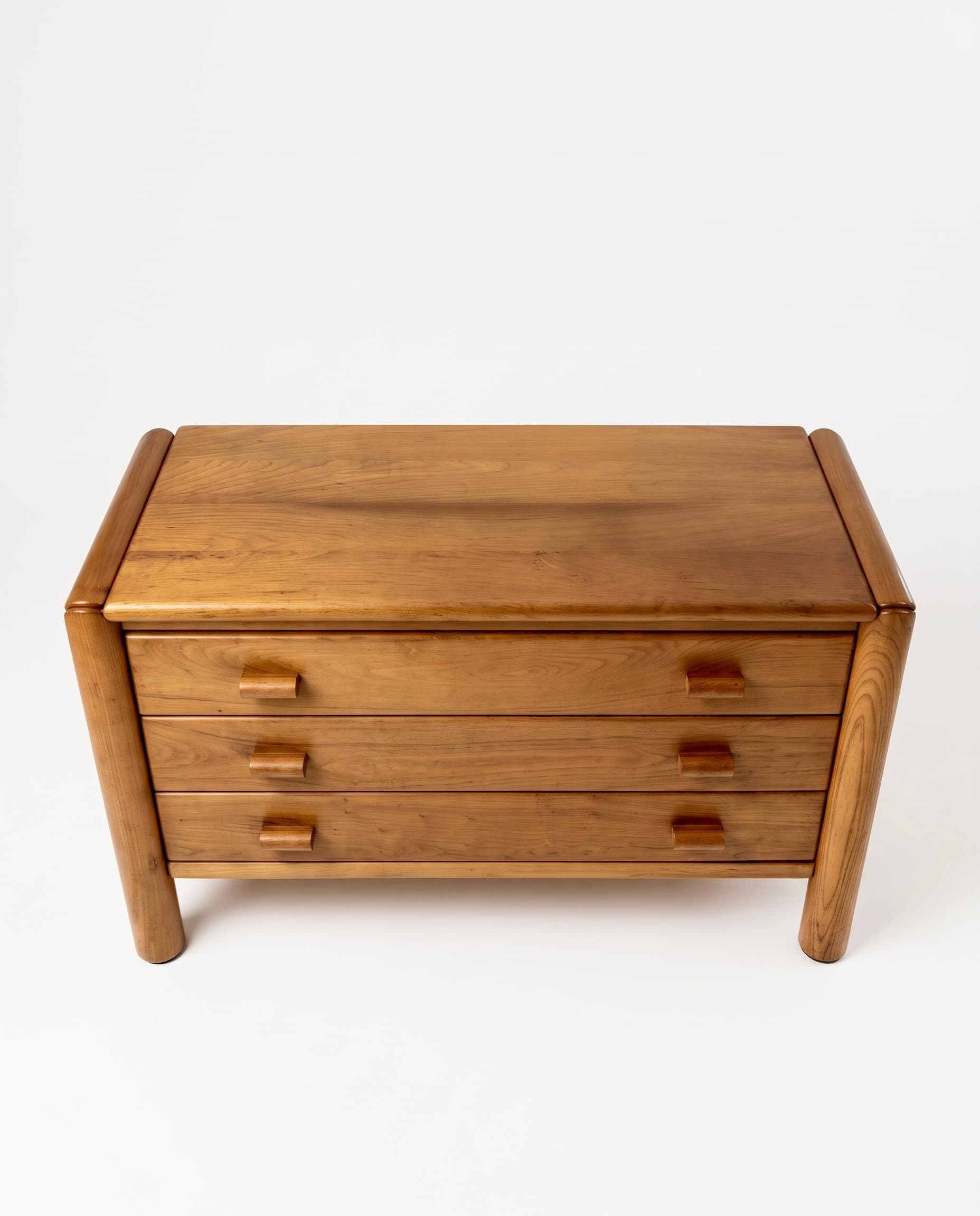 Commode en orme massif par l'Atelier Chauvin - 1970 - Miniature 3