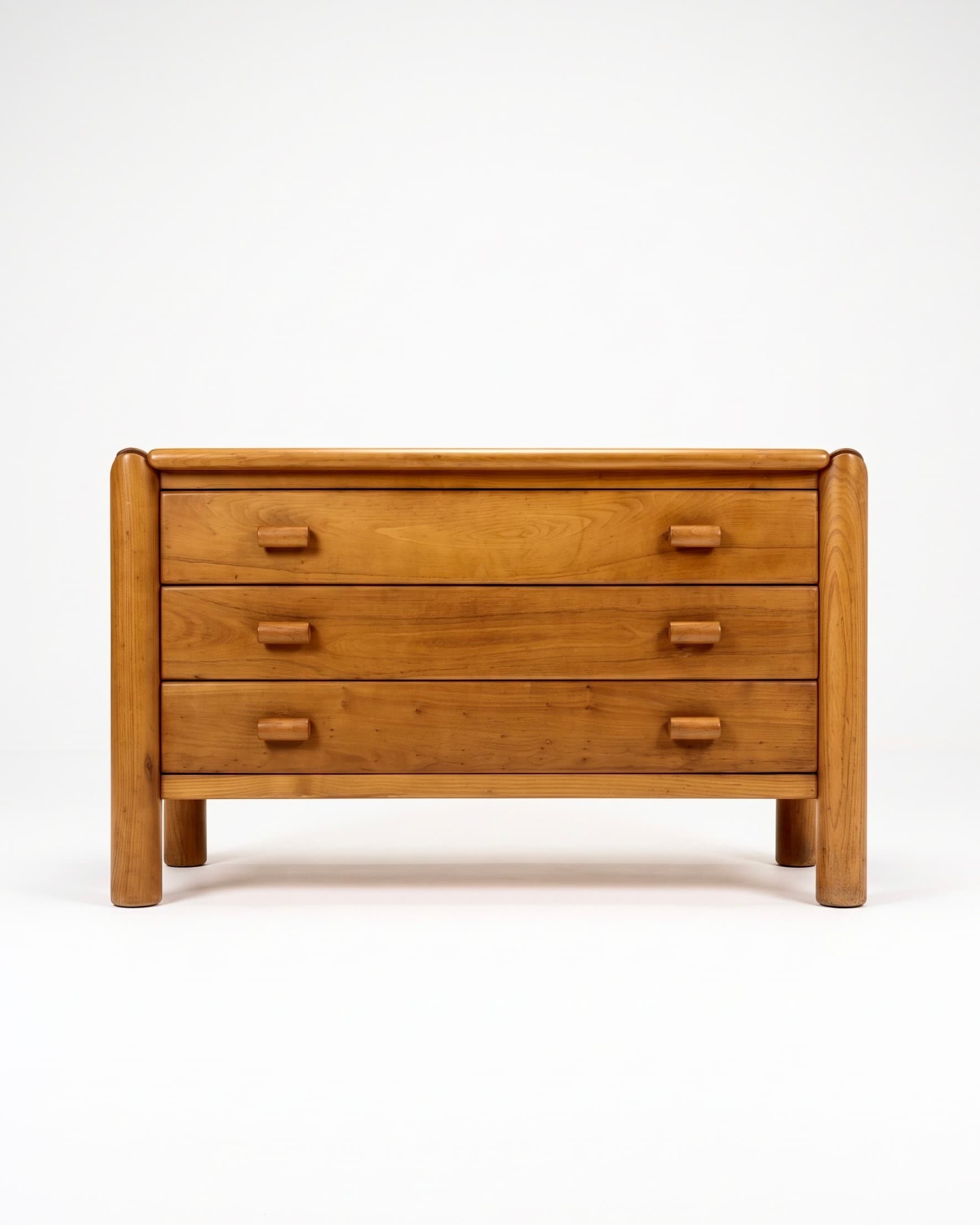 Commode en orme massif par l'Atelier Chauvin - 1970 - 0