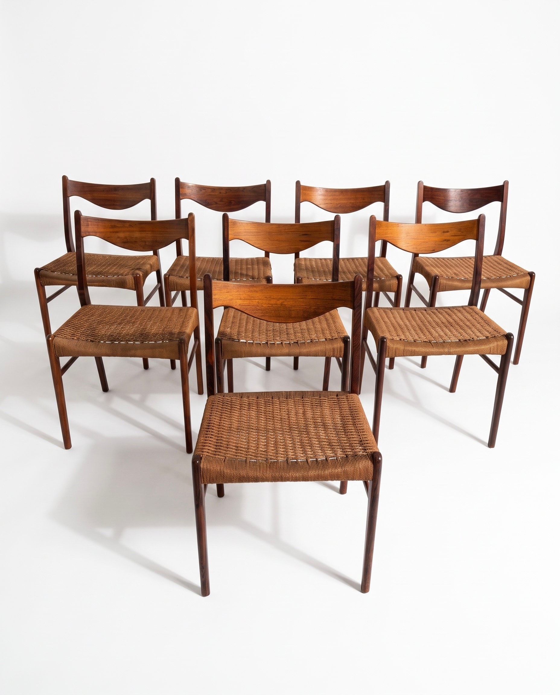 Lot de 8 chaises - A. Wahl Iversen - Glyngøre Stolefabrik - 1960 - Photo 1