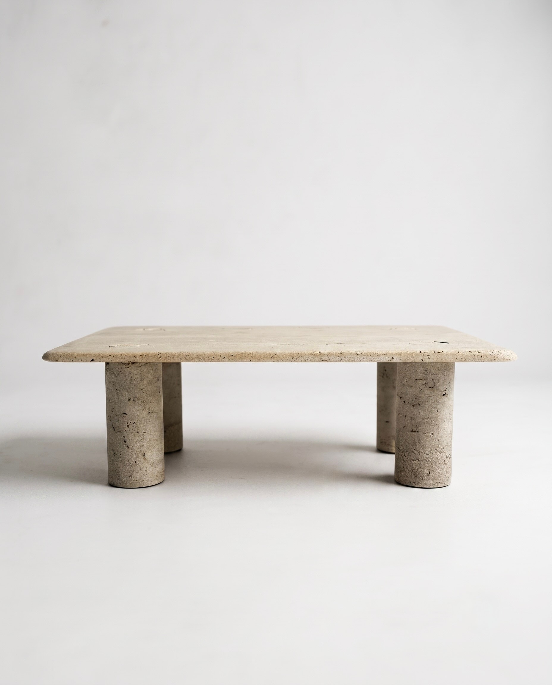 Table basse en travertin Angelo Mangiarotti - 1970 - 1970