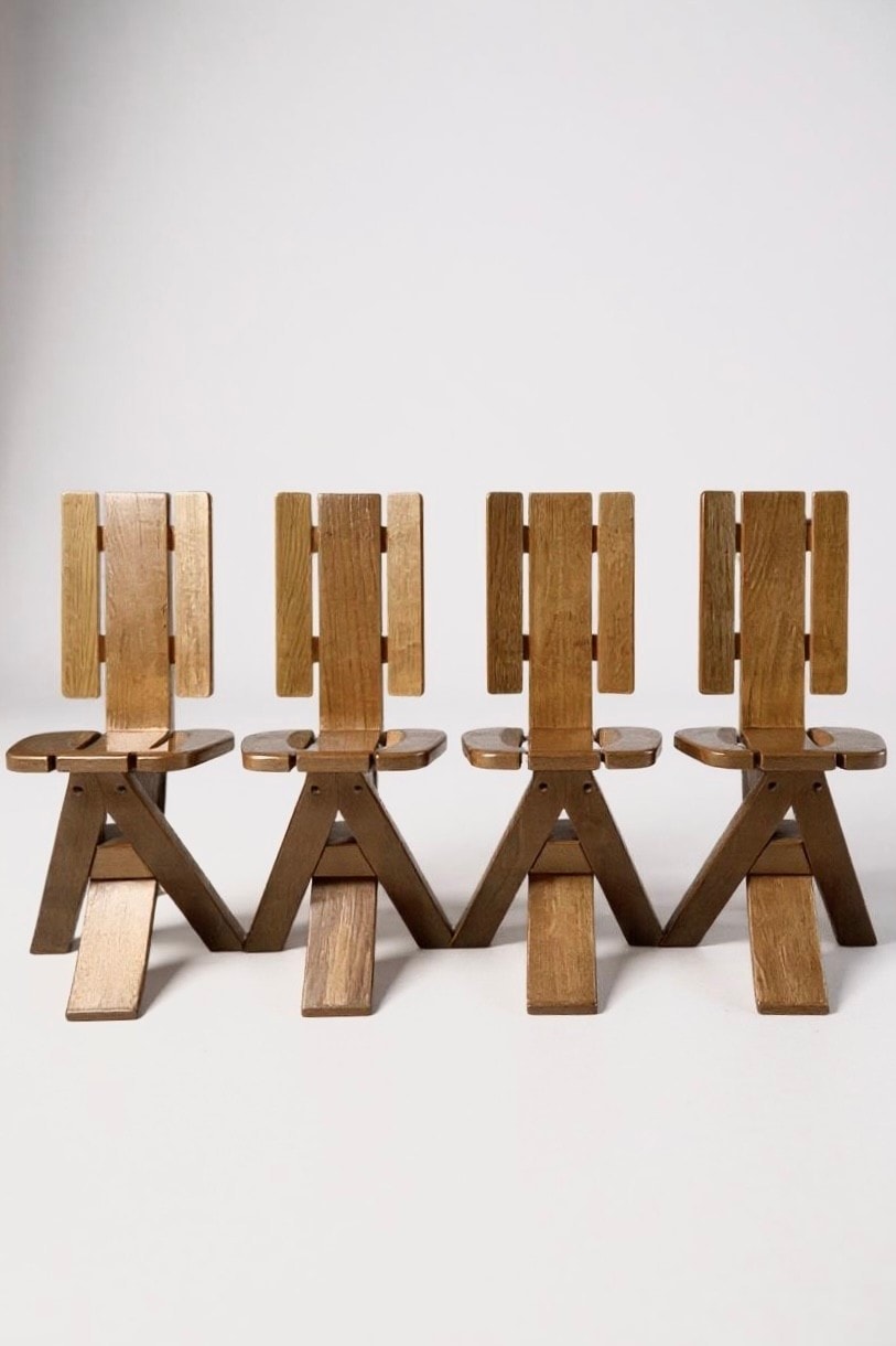 Lot de 4 chaises de la maison Seltz - 1960 - 1960