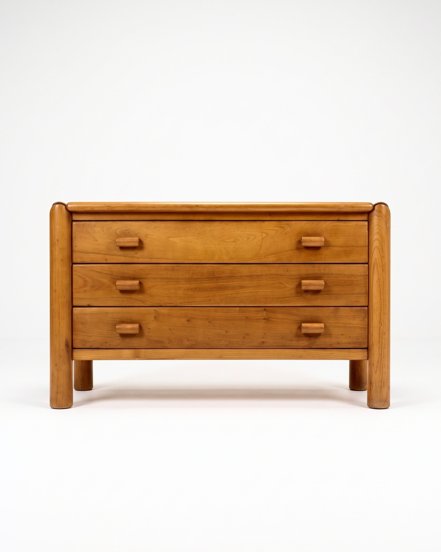 Commode en orme massif par l'Atelier Chauvin - 1970 - Photo 1
