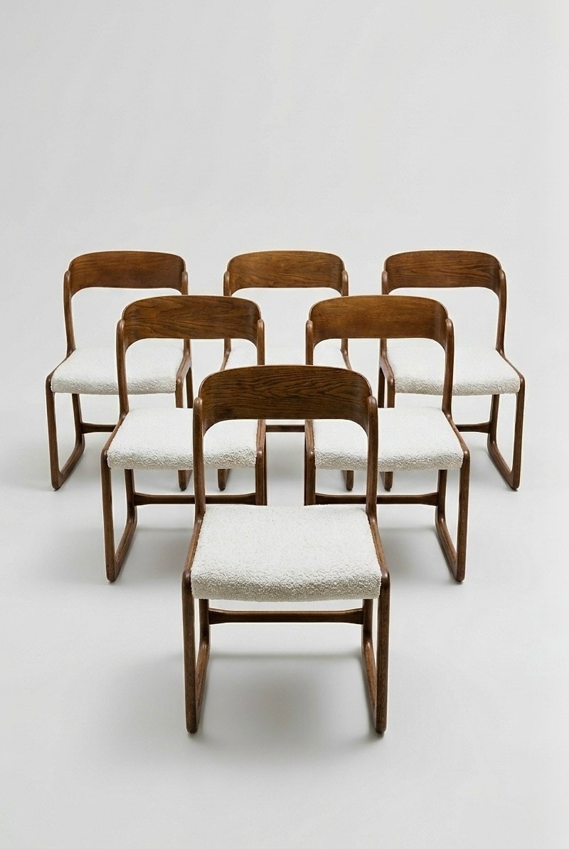 Lot de 6 chaises Baumann modèle Bémol - 1960 - Photo 1